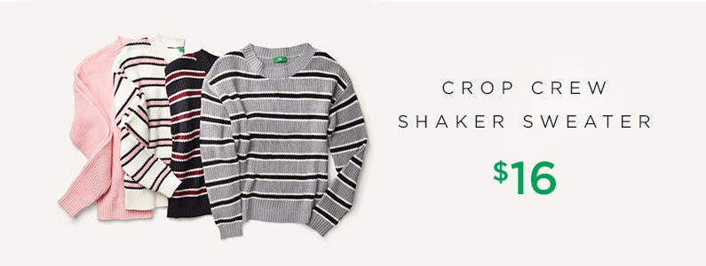 crop crew shaker sweater crop crew shaker sweater
