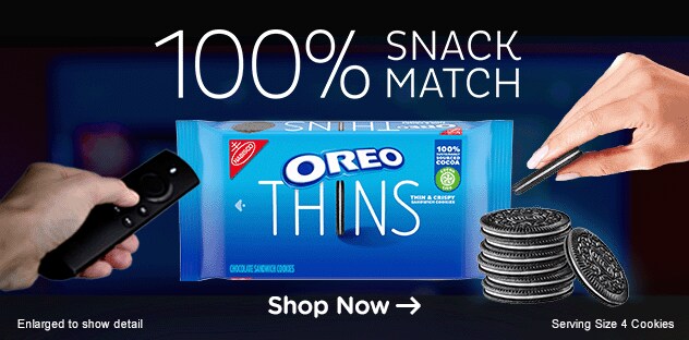 Shop Oreo thins for one hundred percent snack match
